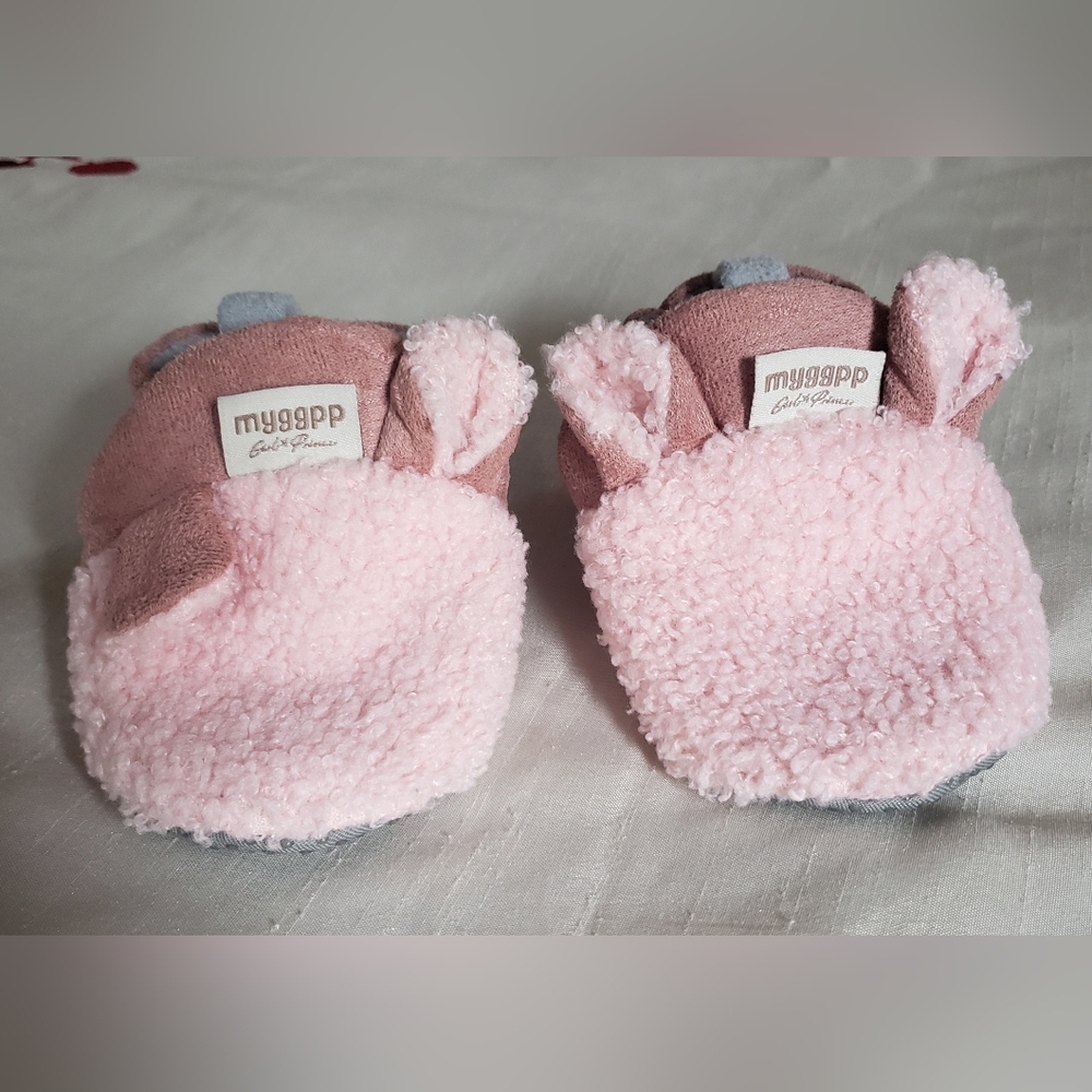 Myggpp Pink Baby Booties